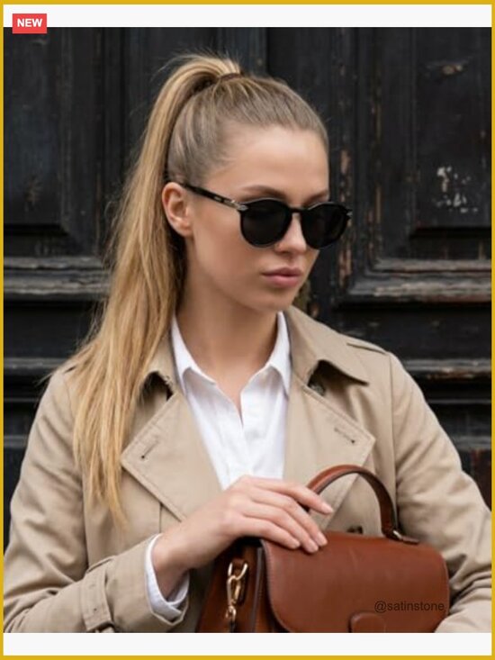 Vintage Round Sunglasses Large Frame UV400 Lens Retro Shades